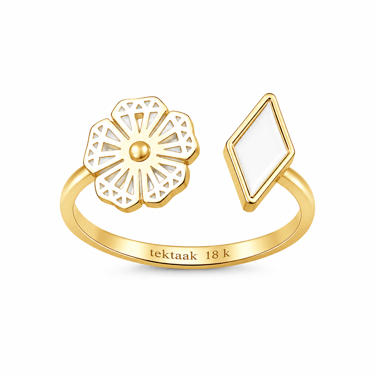 Al Manthora Rose Gold White Ring