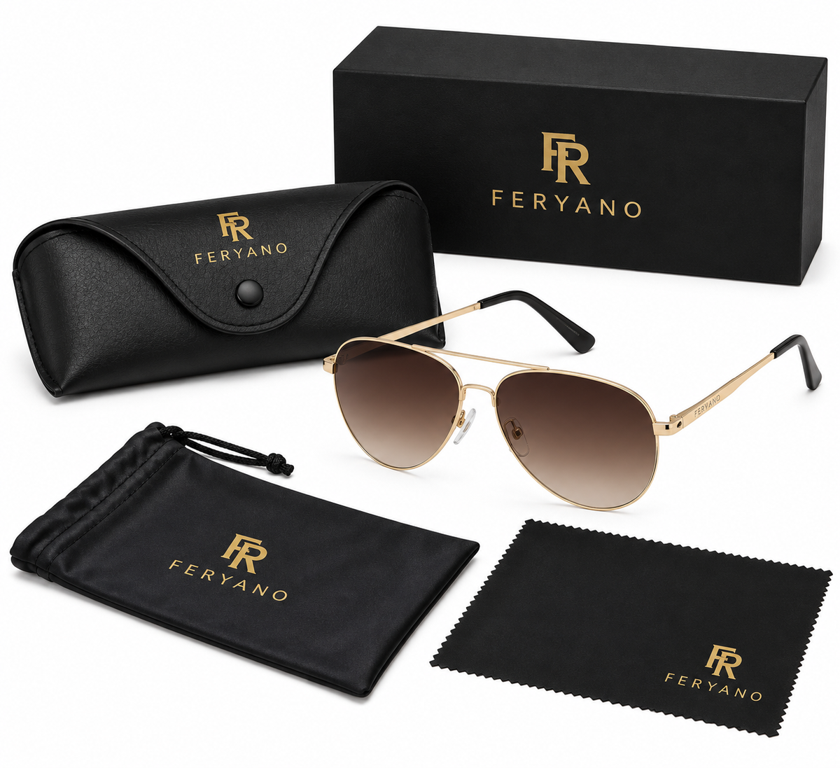 Feryano men sunglass C1 brown