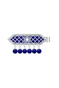 Al jawhara Silver Dark Blue Hair pin