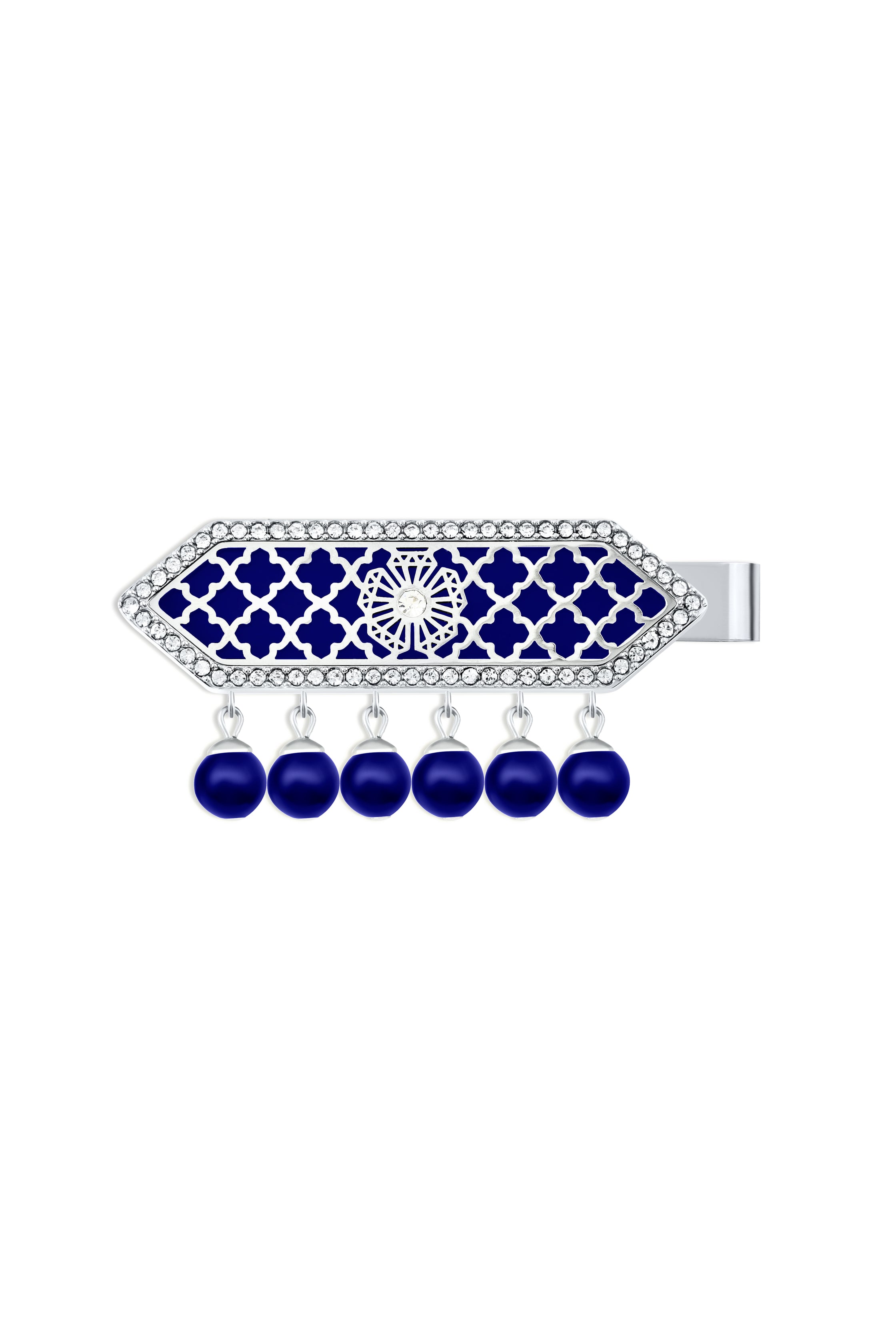 Al jawhara Silver Dark Blue Hair pin