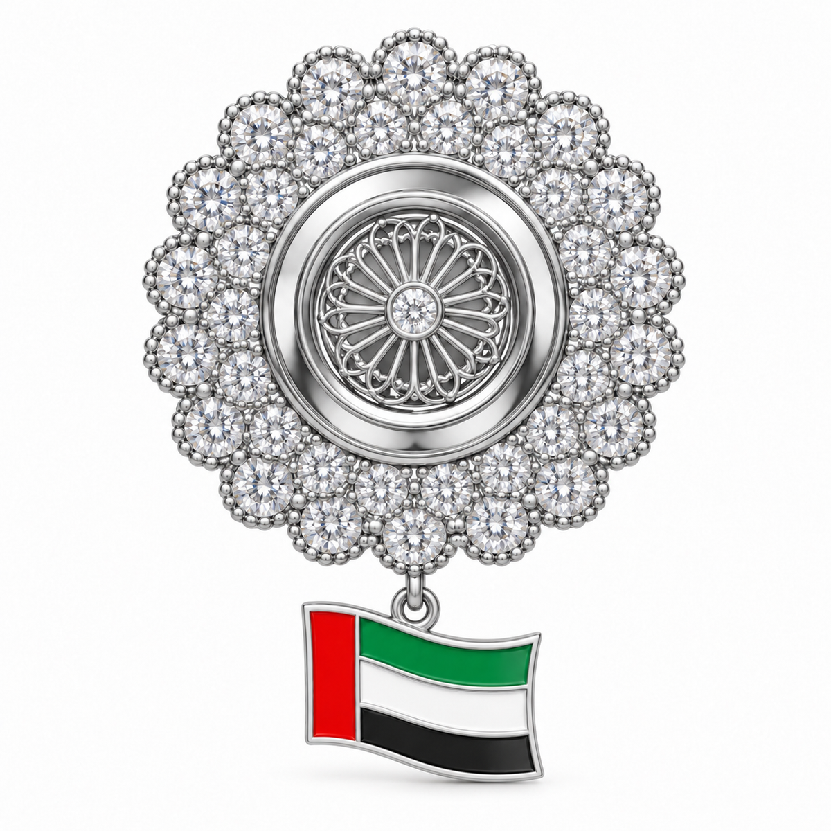 بروش إماراتي فضي