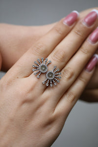 Raggi – Silver Zircon Double Ring