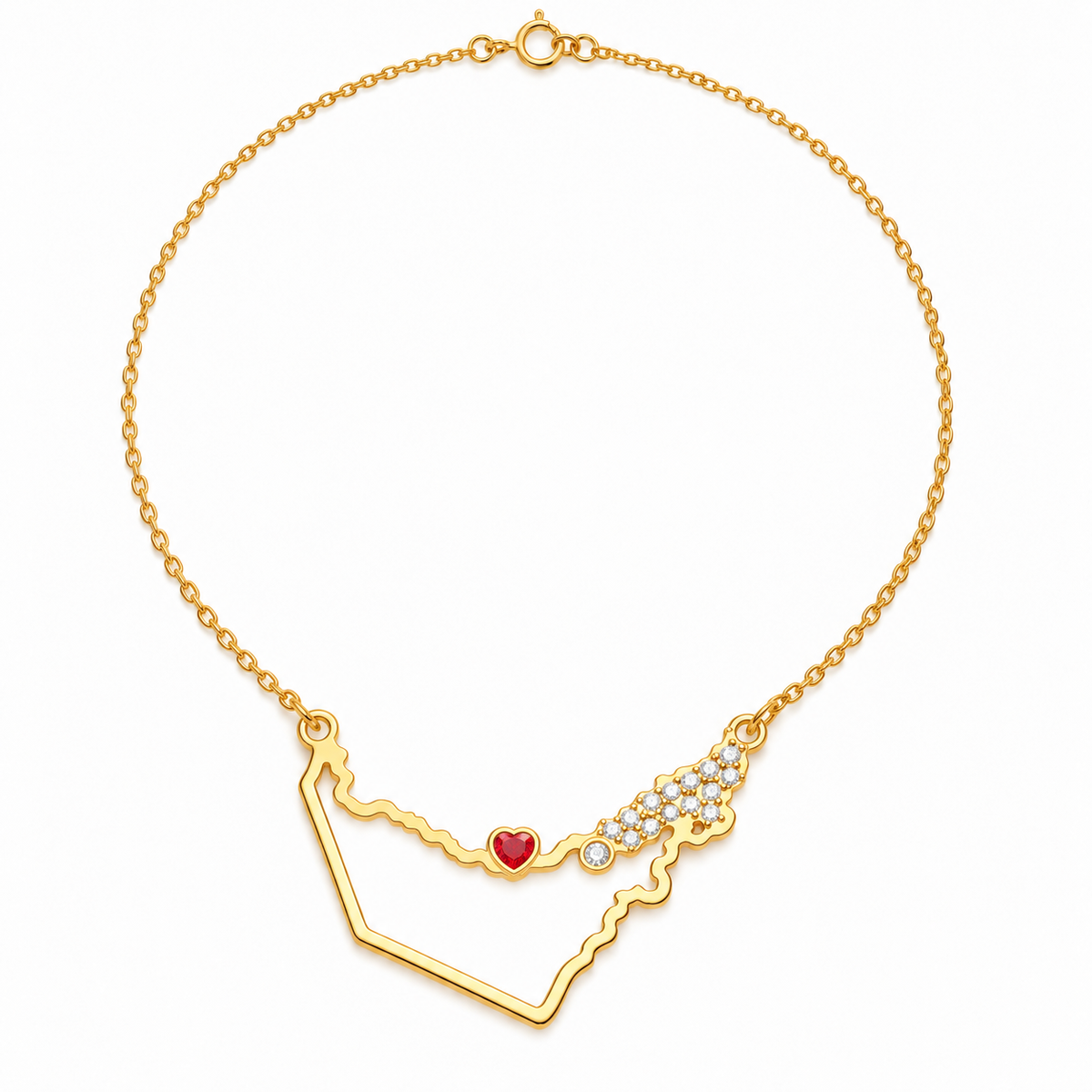 UAE map necklace