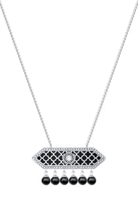Al jawhara silver black Full set with Hair Pin