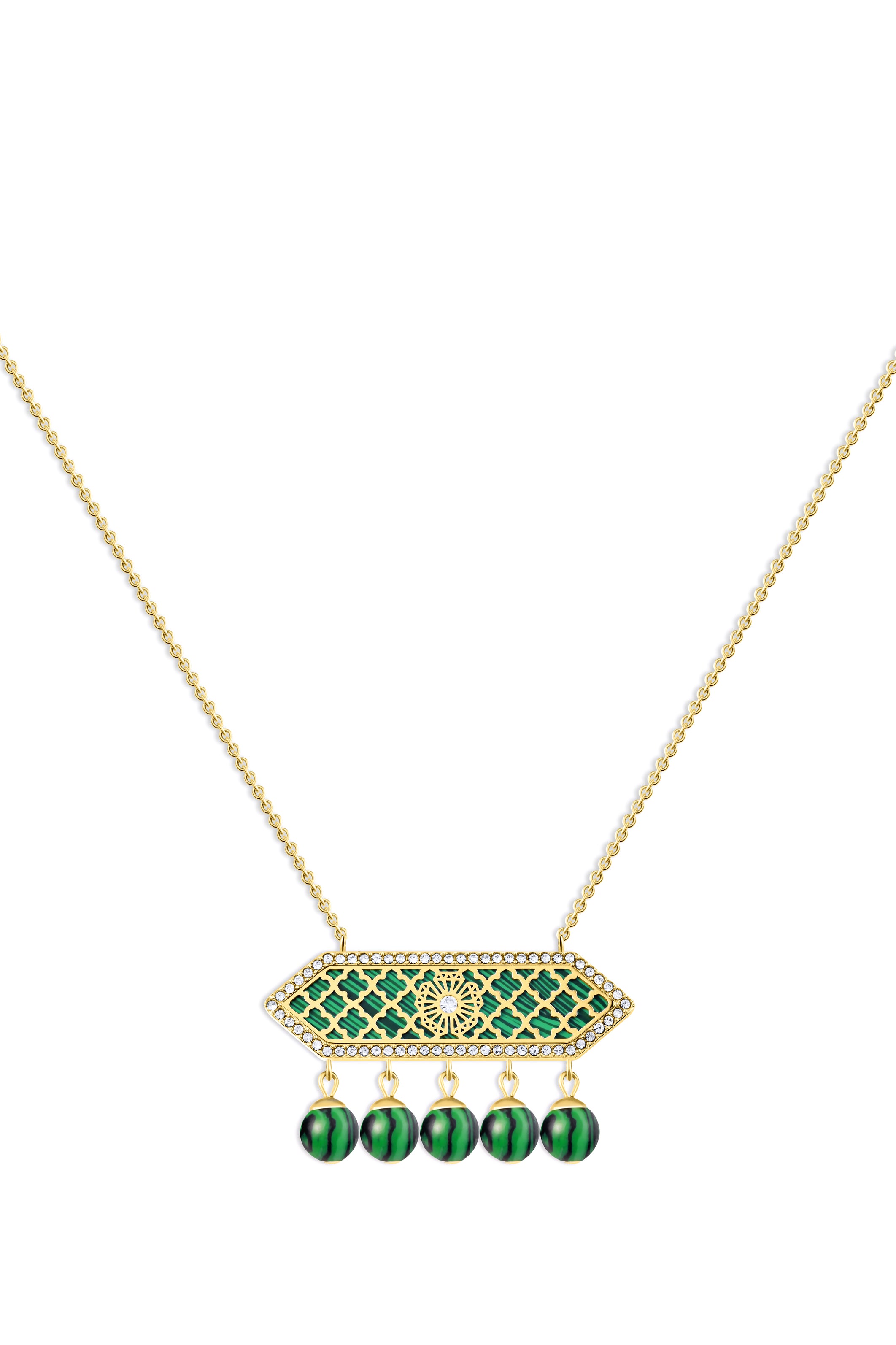 Al jawhara gold Green short necklace