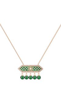 Al jawhara Rose gold Green Short necklace