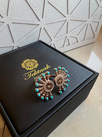 Raggi – Rose Gold Turquoise Double Ring