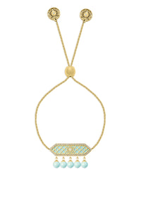 Al jawhara Gold Light blue Bracelet