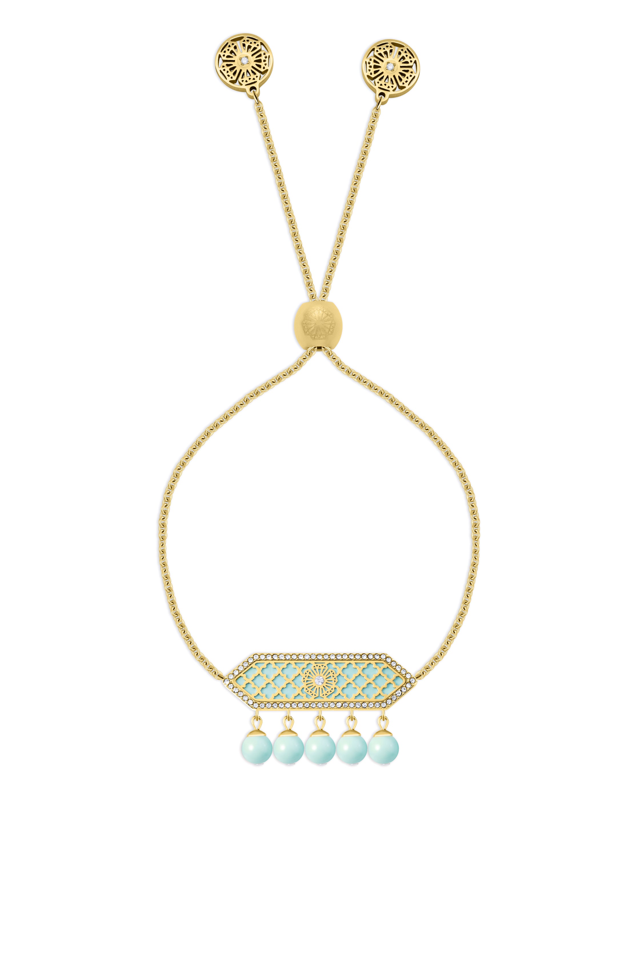 Al jawhara Gold Light blue Bracelet