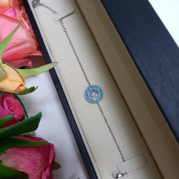Sun of UAE Silver Light Blue Bracelet