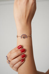 Raggi – Rose Gold Dark Blue Bracelet