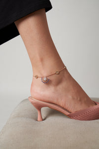 Raggi – Rose Gold Dark Blue Anklet