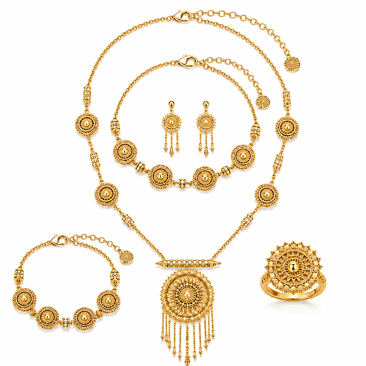 Tirfa gold plain full set