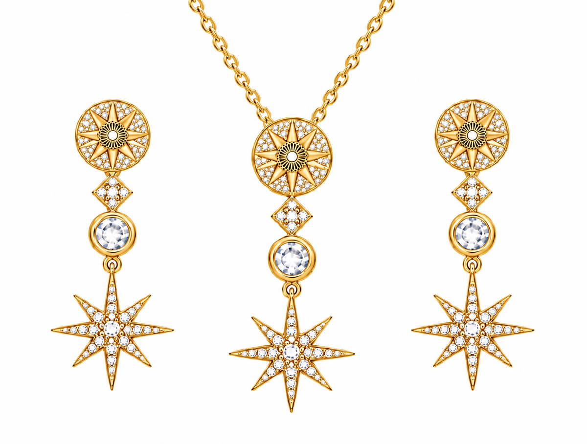 Thuraya gold earing & necklace