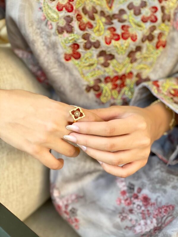 Blossom Maroon Ring