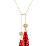 Dana collection – Long Necklace ( Gold Red )