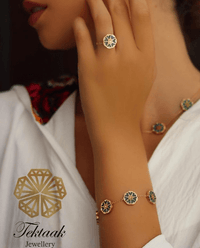 Monof Rose gold green bracelet