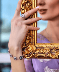 سوار Monof الفضي الأبيض