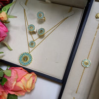 Sun of UAE Gold Light Blue Full Set