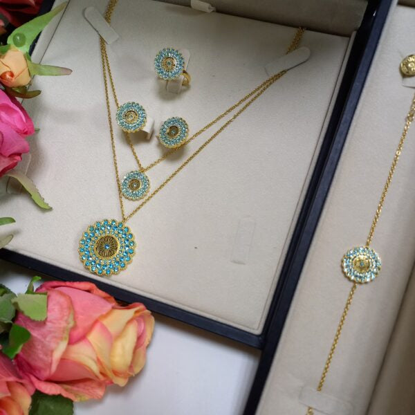 Sun of UAE Gold Light Blue Full Set