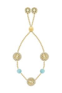 Dana gold light blue Bracelet