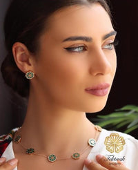 Monof Rose gold green small earring