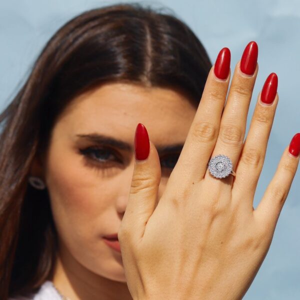 Sun of UAE Silver White Ring