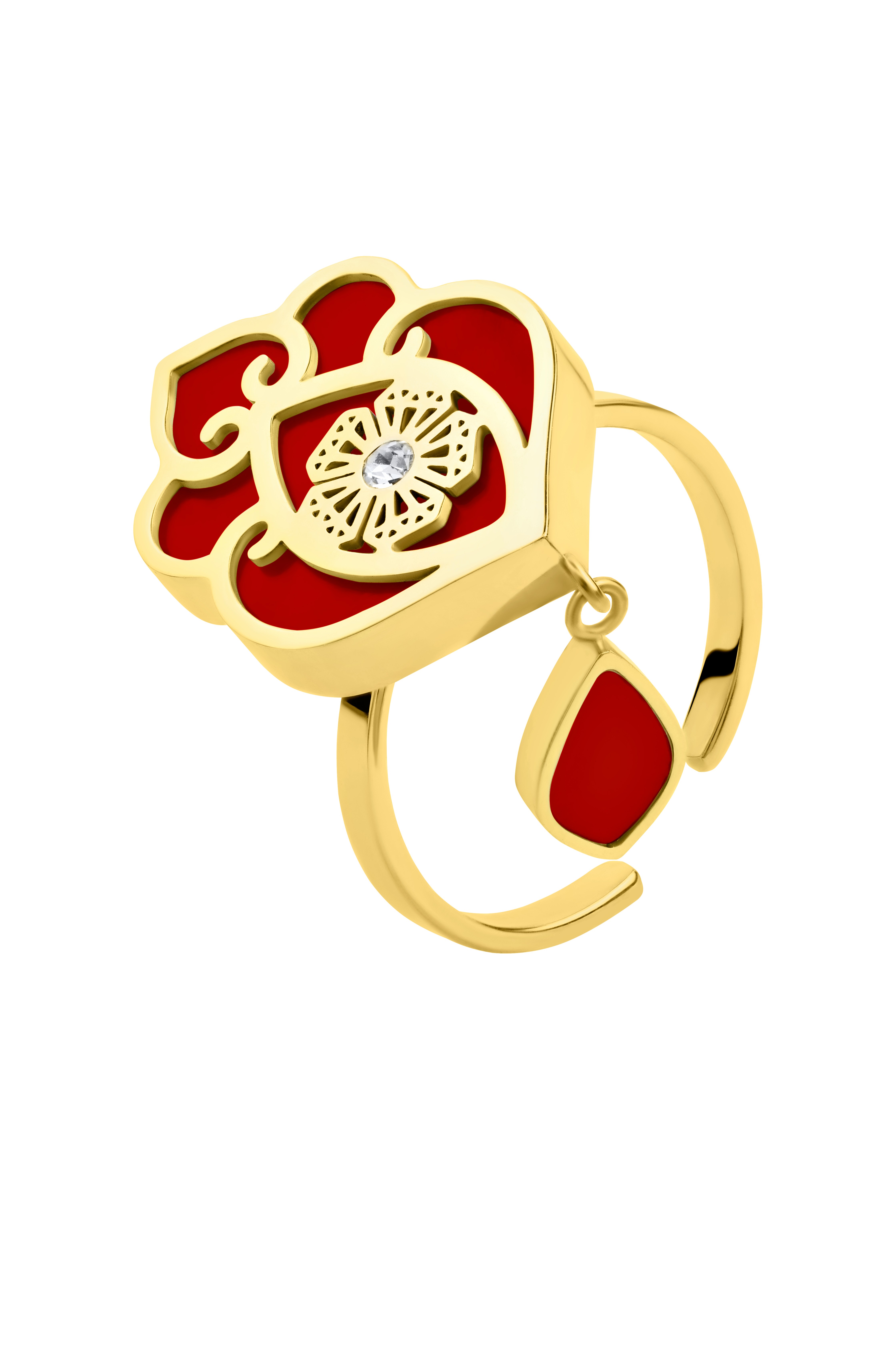 Gold Red Ring